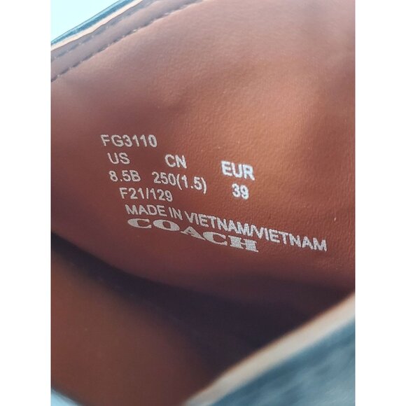 Coach Womens Haley Black Leather Horse Bit Slip-On Loafer Shoes Size 8.5B - Picture 3 of 15